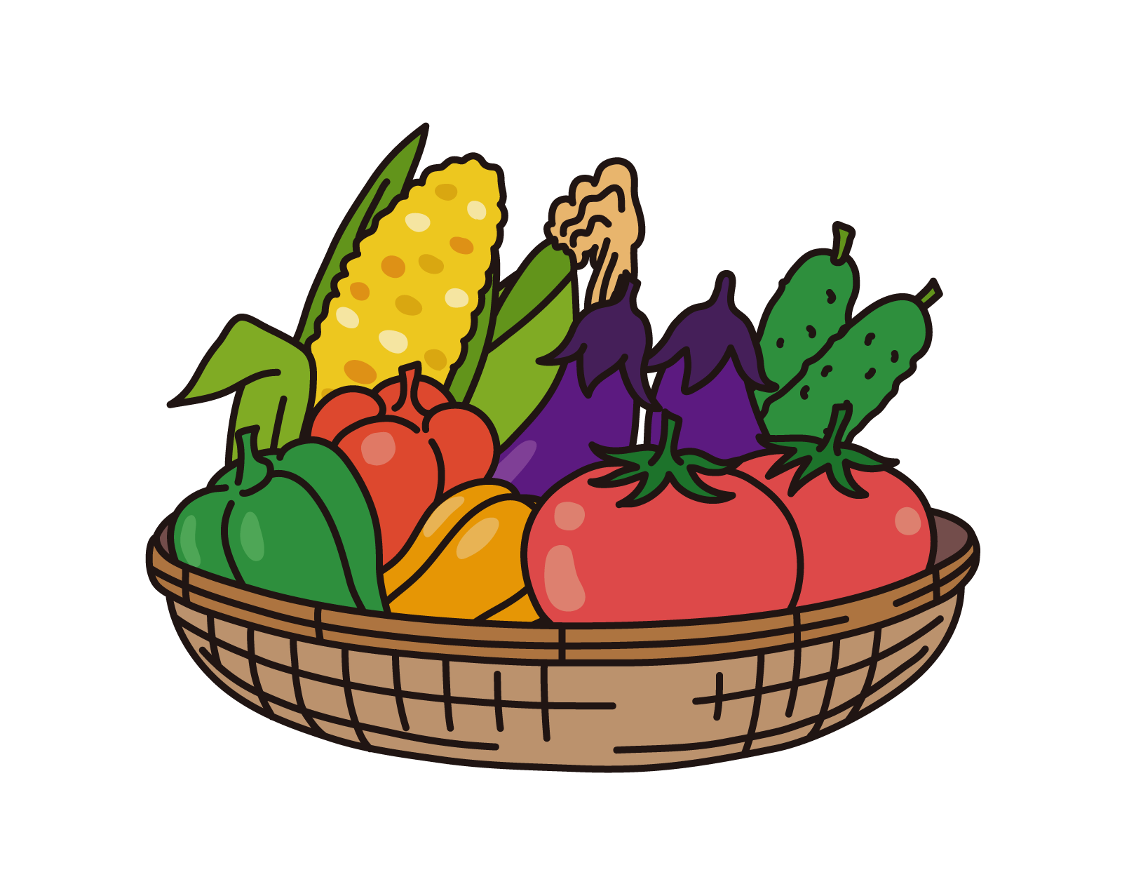 夏野菜 – 無料で使える、フリーイラストWEBサイト「かくすた」